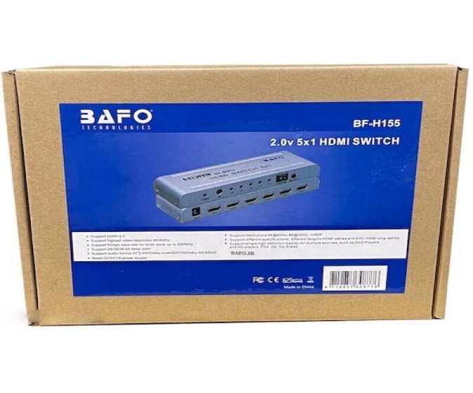 HDMI Switcher 5×1 Bafo BF 155 Image 2